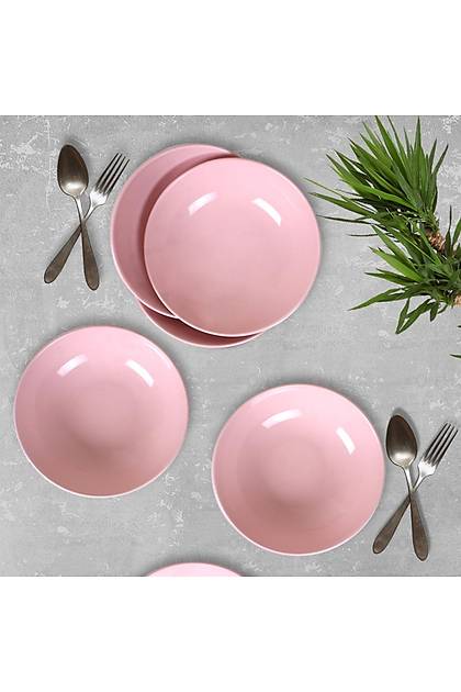 Ak Pembe Alfa Yemek Taba 21 Cm 6 Adet