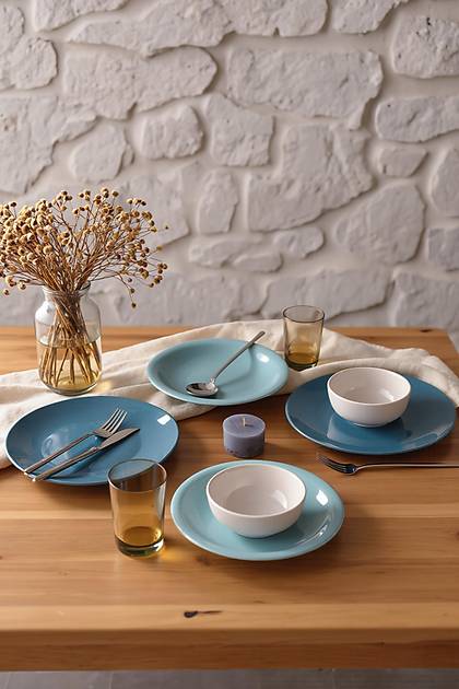 Blue Mix Yemek Tak�m� 6 Par�a 2 Ki�ilik 031-413-420