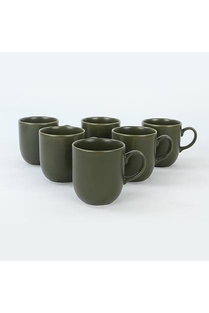 Mat Koyu Yeil Ekinoks Kupa 10 Cm 6 Adet