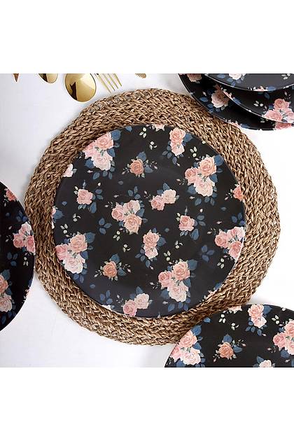 Siyah Gl Servis Taba 25 Cm 6 Adet - 18229