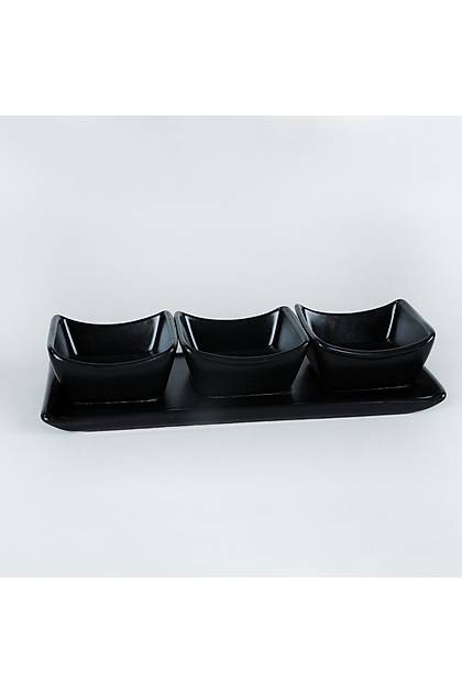 Sandal Mat Siyah Reellik/Sosluk/Kahvaltlk 4 Para
