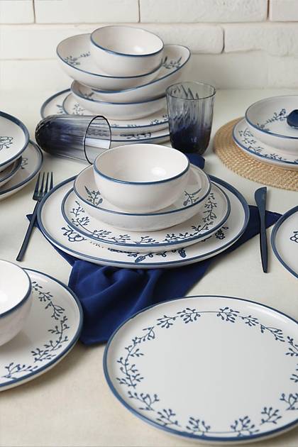 Blue Bloom Yemek Takm 24 Para 6 Kiilik 22810-11-12