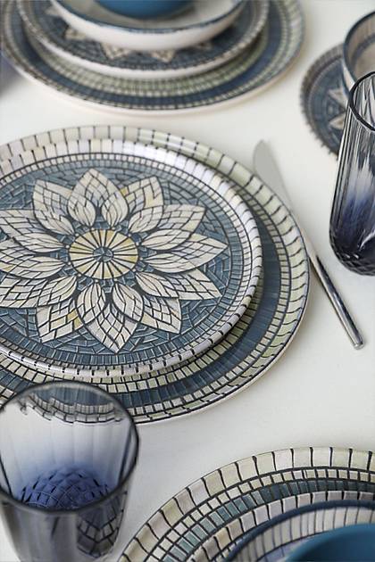 Keraart Mosaic Marvels Yemek Takm 24 Para 6 Kiilik 21619-20-21
