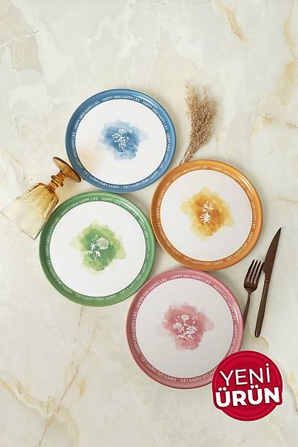 Flowers Mottolu Nordic Pasta Taba 22 Cm 4 Adet 22804-05
