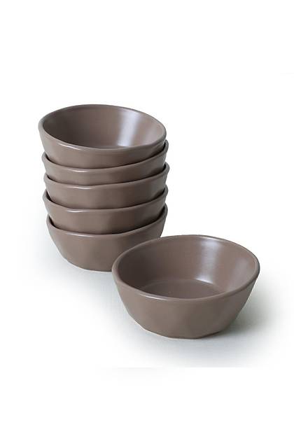 Mat Toprak Taupe Kristal erezlik / Sosluk 12 Cm 6 Adet 977
