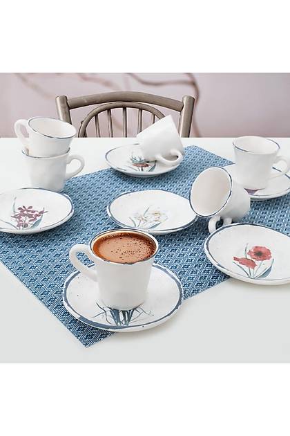 Anatolian Flowers Organik Kahve Fincan Takm 12 Para 6 Kiilik - 256/287