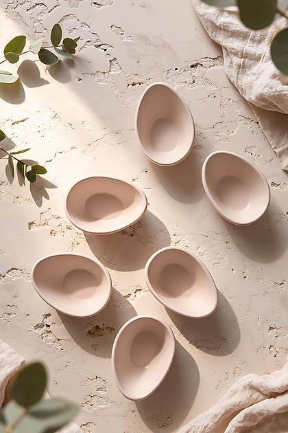 Mat Krem Ephesus �erezlik / Sosluk 10 Cm 6 Adet 950