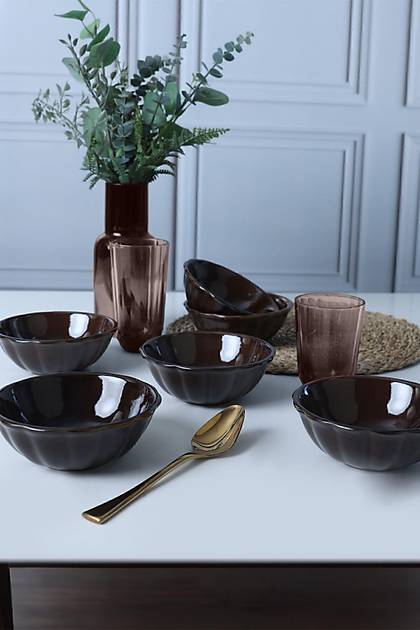 Luster Kahverengi Sirius Kase 14 Cm 6 Adet Q22