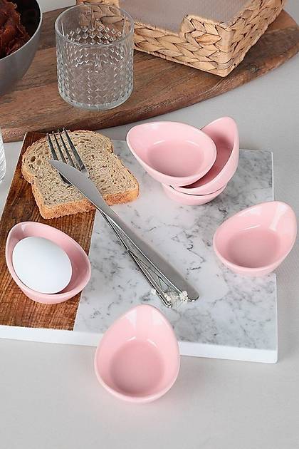 Fluffy Ak Pembe Yumurtalk 8 Cm 6 Adet