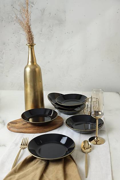 Siyah Gold Bahar Yemek Taba 19 Cm 6 Adet