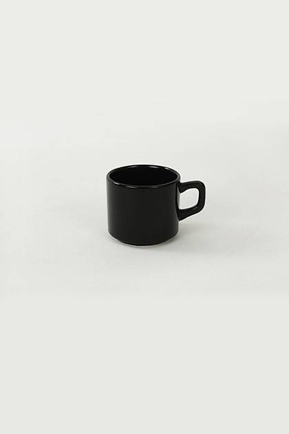 Siyah Stackable ay Fincan Takm 12 Para 6 Kiilik