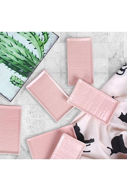 Mat Ak Pembe Doalta Kayk Tabak 15 Cm 6 Adet	