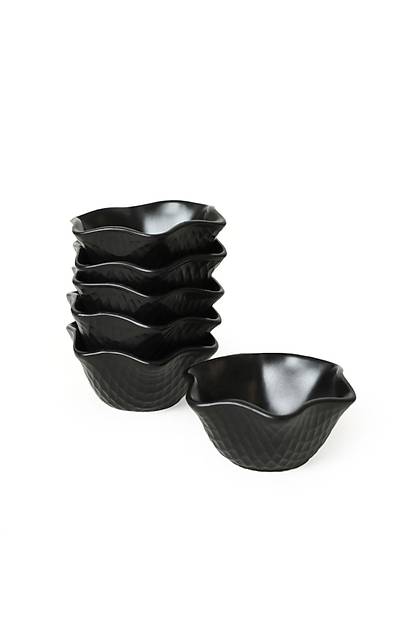 Mat Siyah Roma erezlik/Sosluk 11 Cm 6 Adet 956