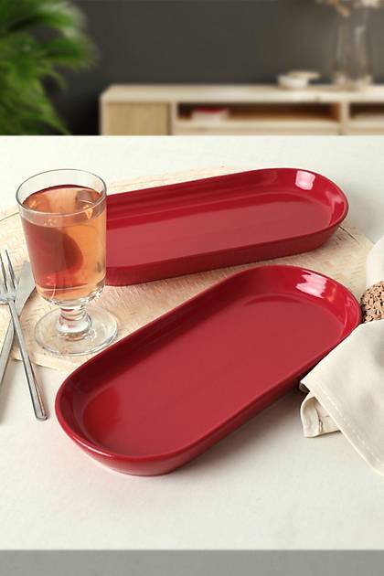 Krmz Noyan Kayk Tabak 2 Adet 26 Cm 506