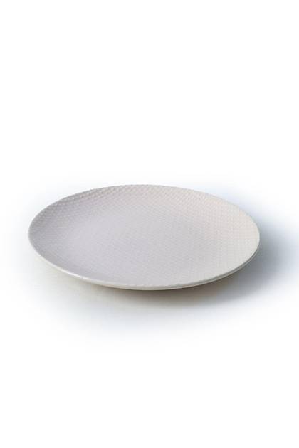 Kumlu Krem Rlyefli Servis Taba 27 Cm 6 Adet Q32