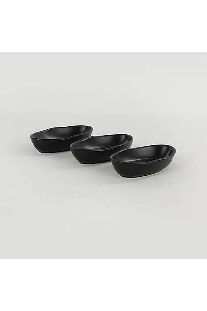 Mat Siyah Deniz Zeytinlik 14 Cm 3 Adet