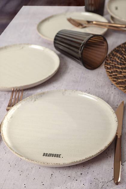 Deep Collection Mottolu Pasta Taba 22 cm 6 Adet 22650-55