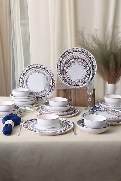 Keraart Ethnic Yemek Takm 24 Para 6 Kiilik 21616-17-28-24
