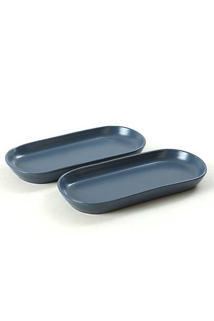 Mat Mavi Noyan Kayk Tabak 2 Adet 26 Cm - 399