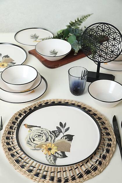 Keraart Romantic Nature Yemek Takm 24 Para 6 Kiilik 20884-85