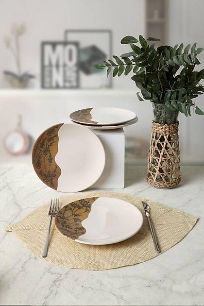 Terra Leaf Ege Pasta Taba 20 Cm 4 Adet 22878-79