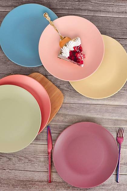 Rainbow Soft Matte Ege Servis Taba 25 Cm 6 Adet 960/990