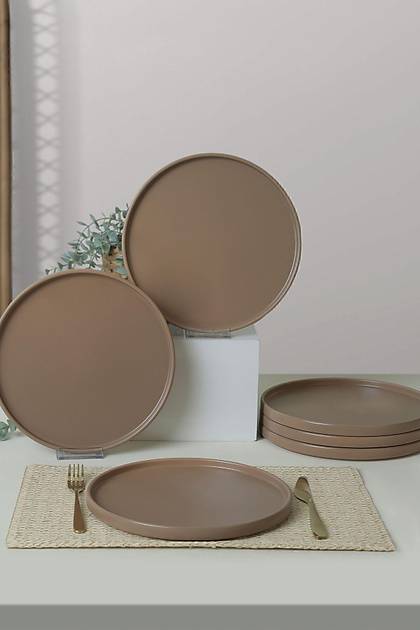 Mat Toprak Taupe Stackable Servis Taba 27 Cm 6 Adet 977