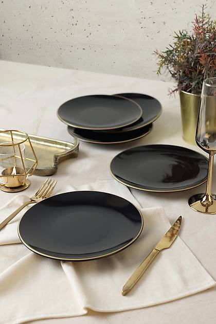 Siyah Gold Ege Pasta Taba 20 Cm 6 Adet