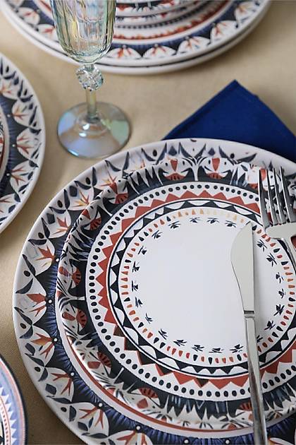 Keraart Ethnic Yemek Takm 24 Para 6 Kiilik 21616-17-28-24
