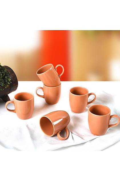 Turuncu Cam Gbei Bulut Kupa 9 Cm 6 Adet