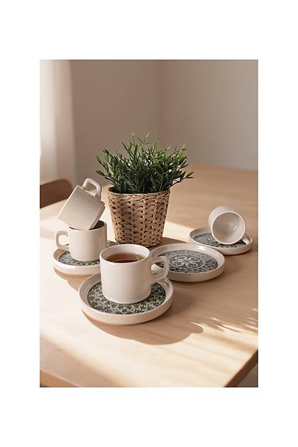 Timeless Green Stackable �ay Tak�m� 8 Par�a 4 Ki�ilik 21975