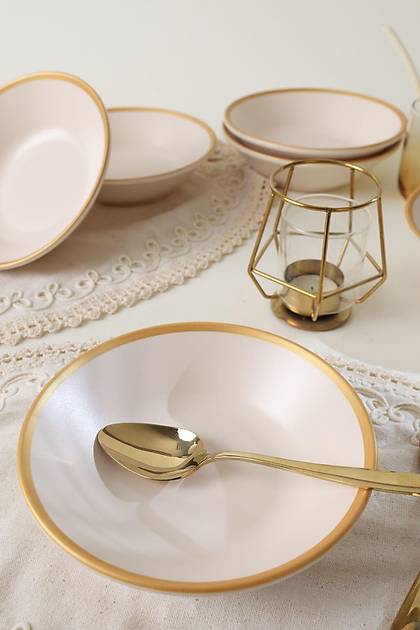 Mat Krem Gold File Hitit Yemek Taba 18 Cm 6 Adet 950