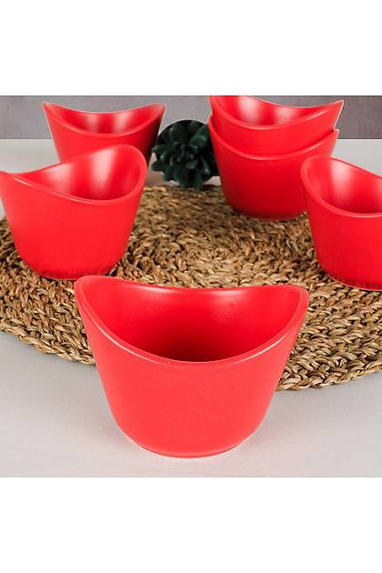 Mat Krmz Mila erezlik/Sosluk 11 Cm 6 Adet