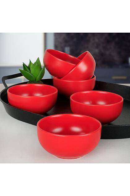 Mat Krmz Bulut orba Kasesi 12 Cm 6 Adet