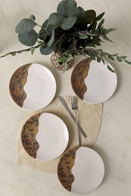 Terra Leaf Ege Pasta Taba 20 Cm 4 Adet 22878-79