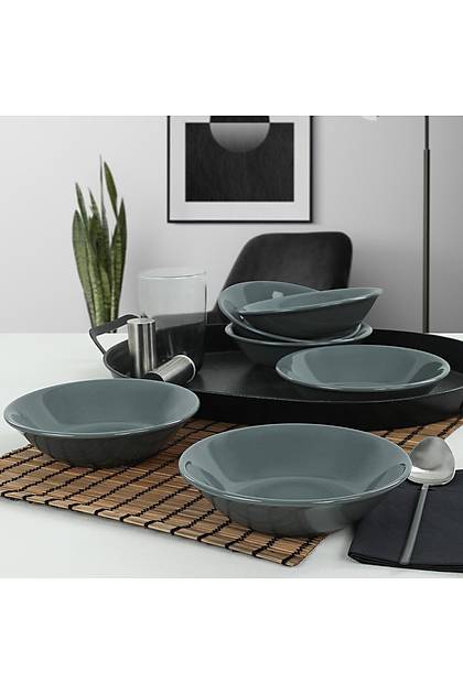 Gri Hitit Yemek Taba 18 Cm 6 Adet