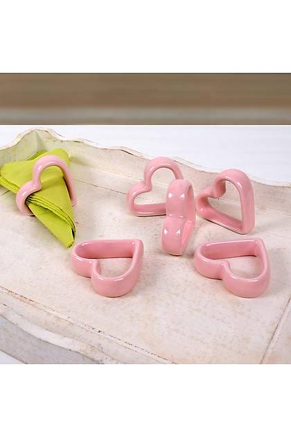 Ak Pembe Kalp Peete Yz 6 Adet