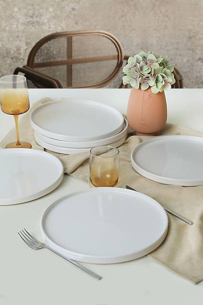 Beyaz Stackable Servis Taba 27 Cm 6 Adet 006