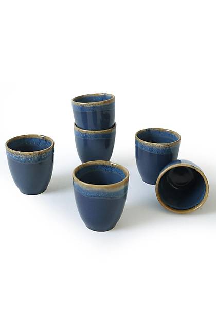 Shizen Mavi Latte Kupa 8 Cm 6 Adet Q39