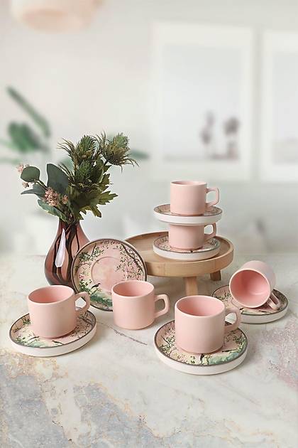 Pink Woods Stackable ay Takm 12 Para 6 Kiilik 22641