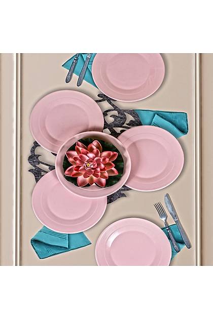 Ak Pembe Helezon Pasta Taba 21 Cm 6 Adet
