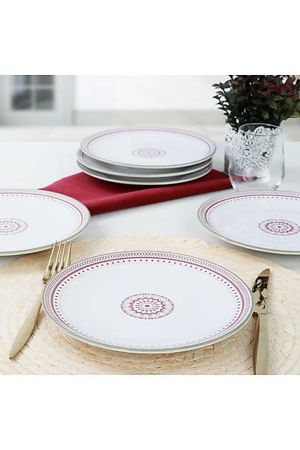 Red Circle Pasta Taba 20 Cm 6 Adet - 19873
