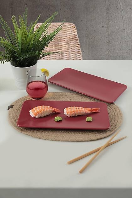 Mat Carmen Krmz Siera Kayk Tabak 33 Cm 2 Adet 521