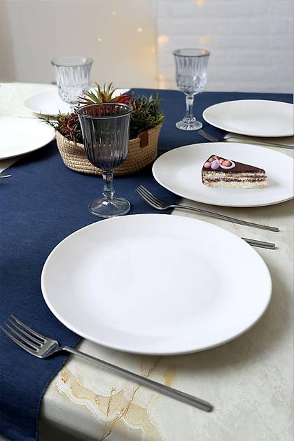 Beyaz Ege Servis Taba 26 Cm 6 Adet 006