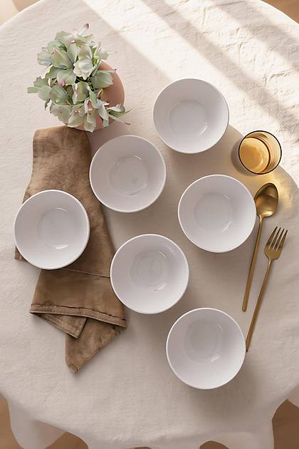 Beyaz Kera Kase 12 Cm 6 Adet 006