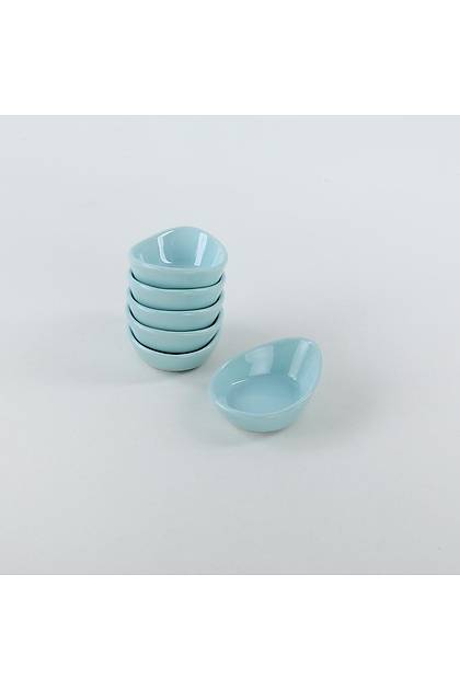 Mini Gondol Ak Turkuaz erezlik / Sosluk 8 Cm 6 Adet