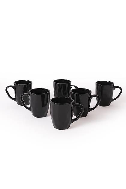 Siyah Organik Kupa 10 Cm 6 Adet 650