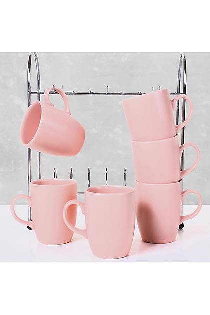 Mat Ak Pembe Bulut Kupa 9 Cm 6 Adet