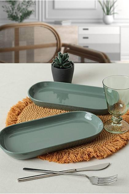 Yeil Noyan Kayk Tabak 2 Adet 26 Cm 326