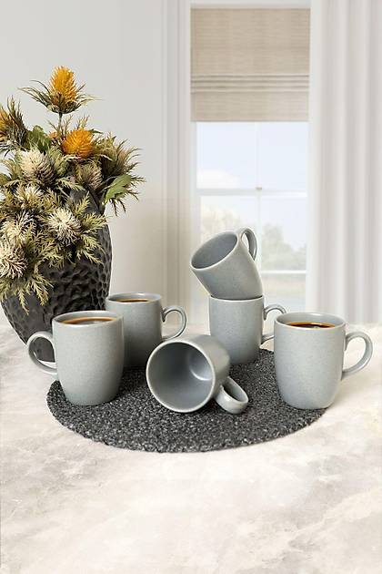 Mat Gri Bulut Kupa 9 Cm 6 Adet 643